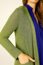 Olive Liberty Knit Travel Cardi
