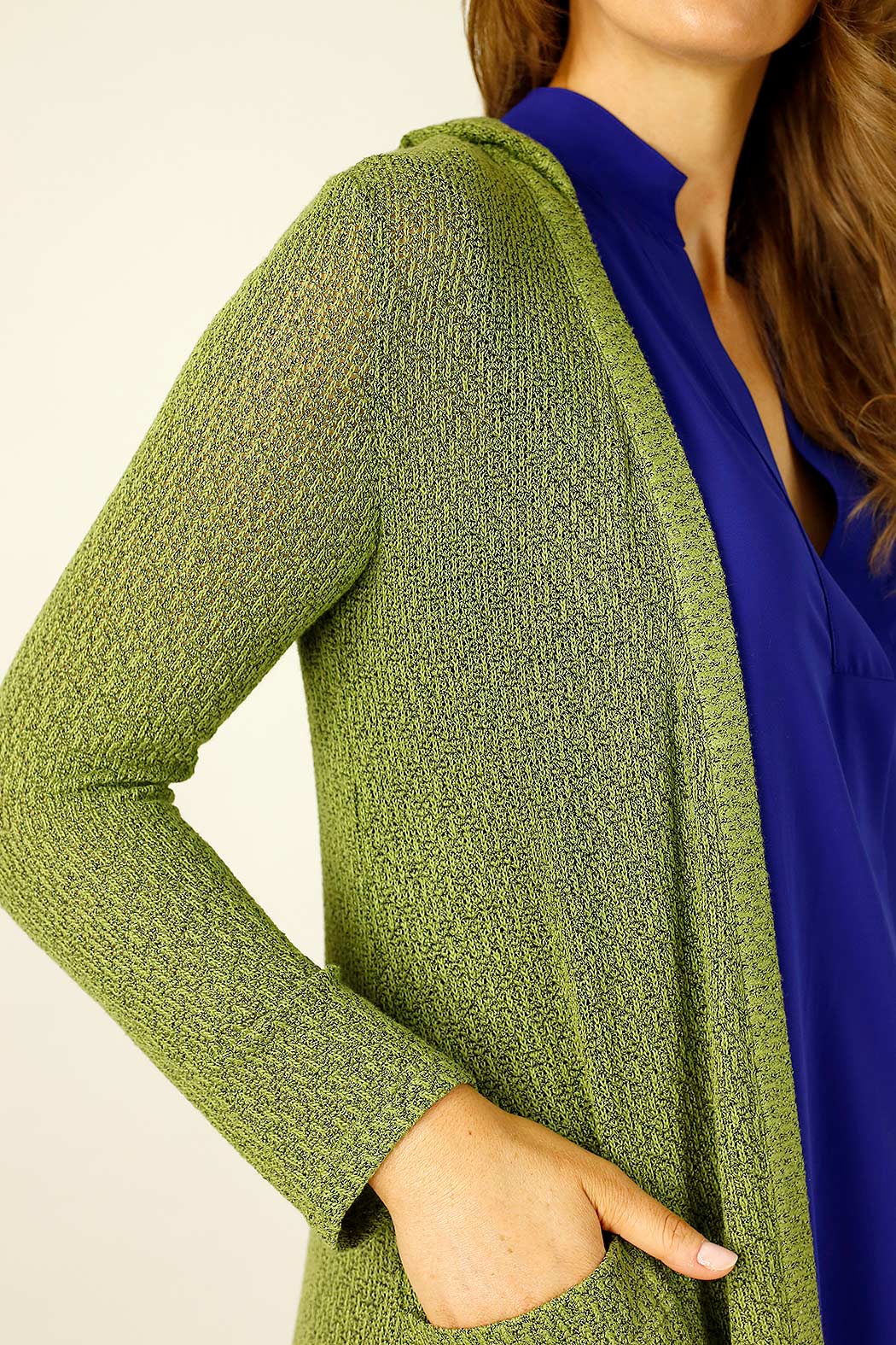 Olive Liberty Knit Travel Cardi
