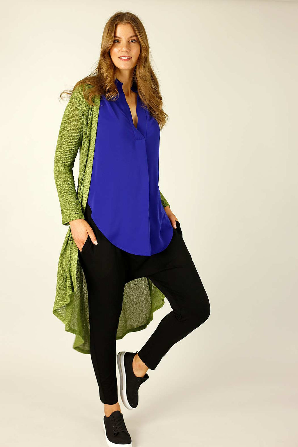 Olive Liberty Knit Travel Cardi