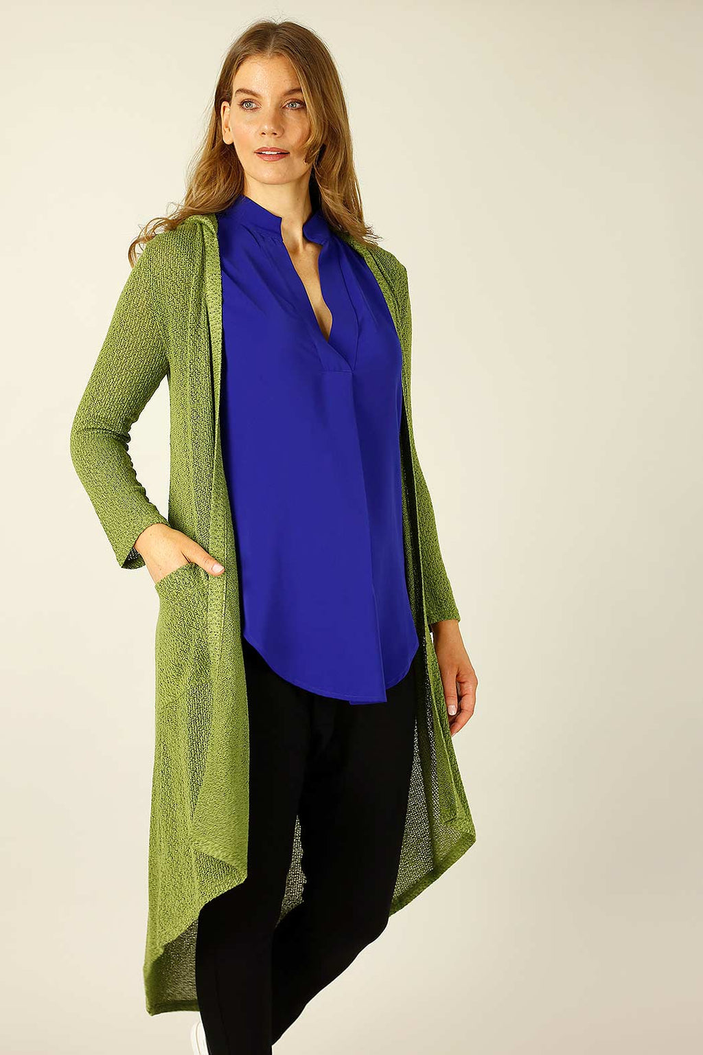 Olive Liberty Knit Travel Cardi