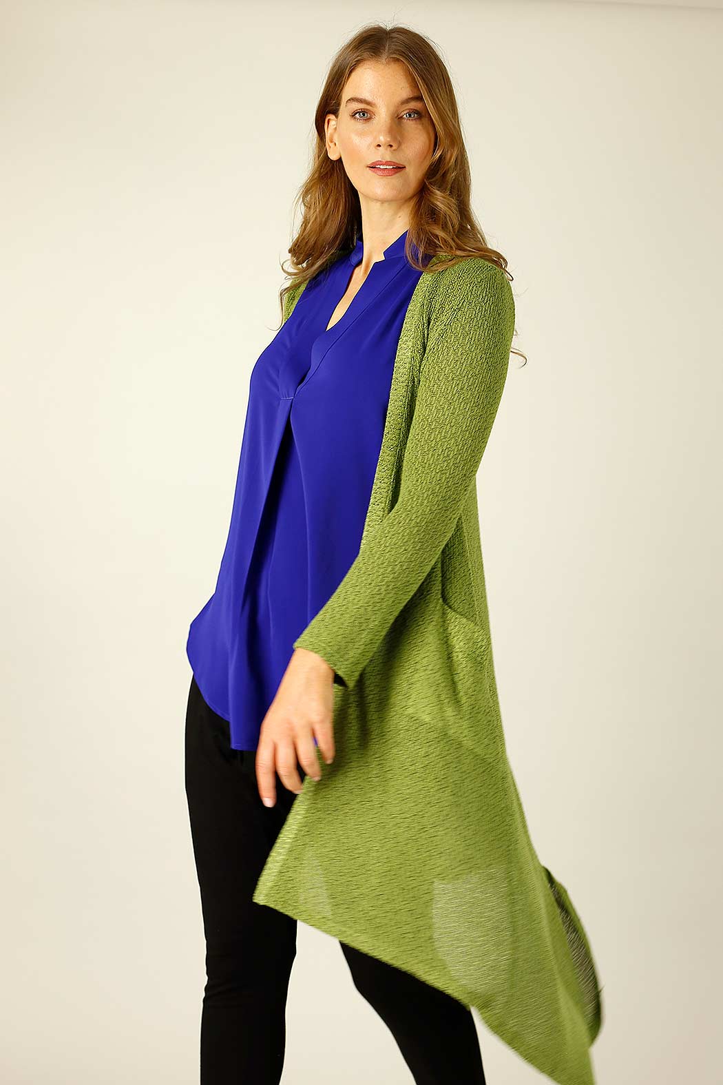 Olive Liberty Knit Travel Cardi