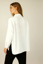 White Soft Touch Patchwork Overshirt - SALE