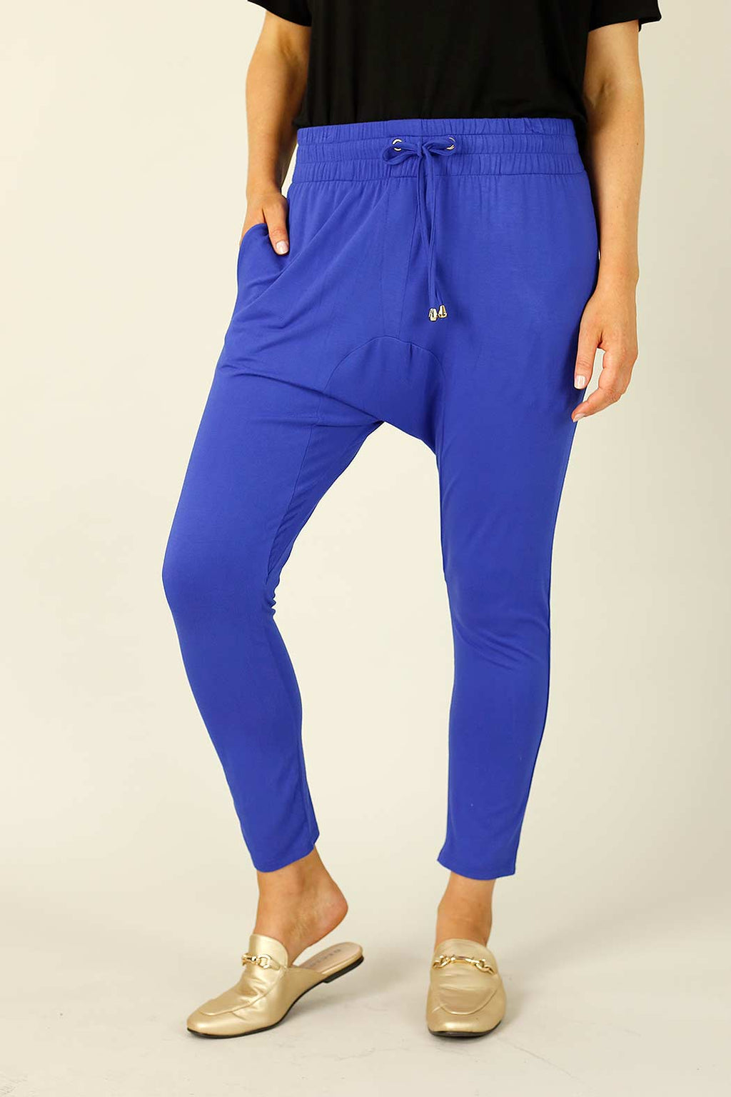 Cobalt Bamboo Drop Crotch Pant