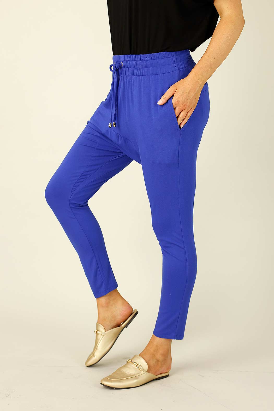 Cobalt Bamboo Drop Crotch Pant