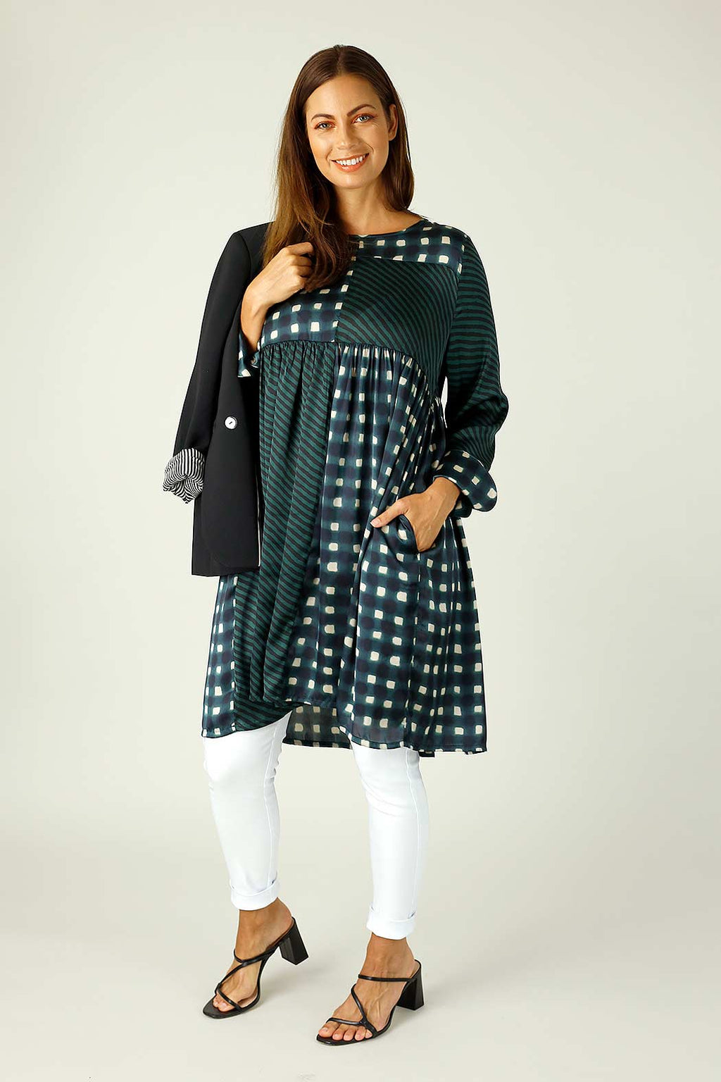 Jade Nano Patchwork Dress