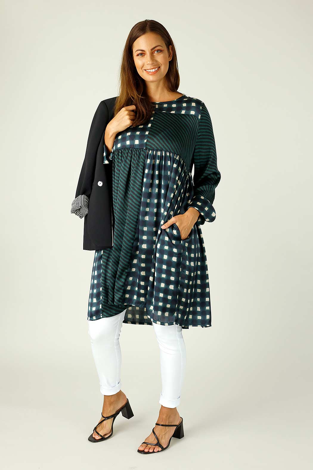 Jade Nano Patchwork Dress