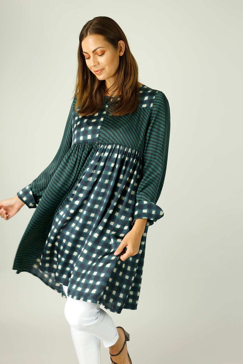 Jade Nano Patchwork Dress