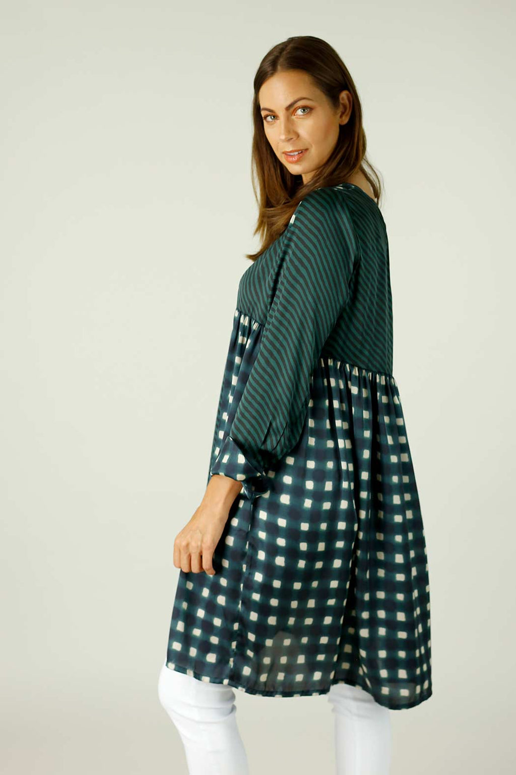 Jade Nano Patchwork Dress