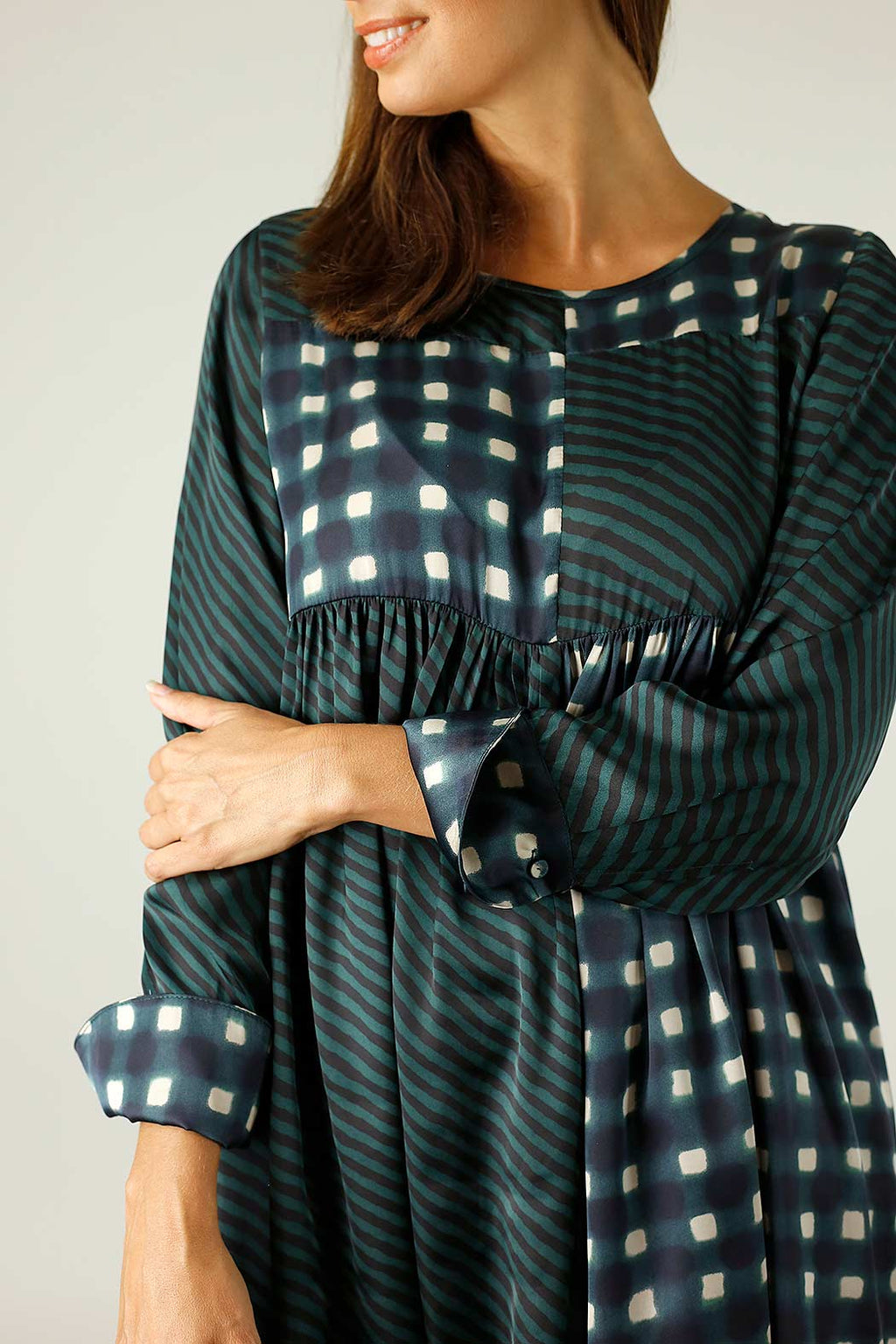 Jade Nano Patchwork Dress