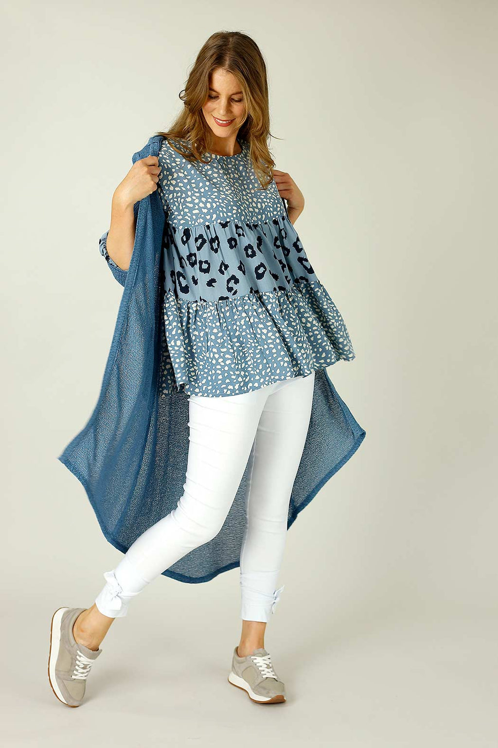 Denim Liberty Knit Travel Cardi