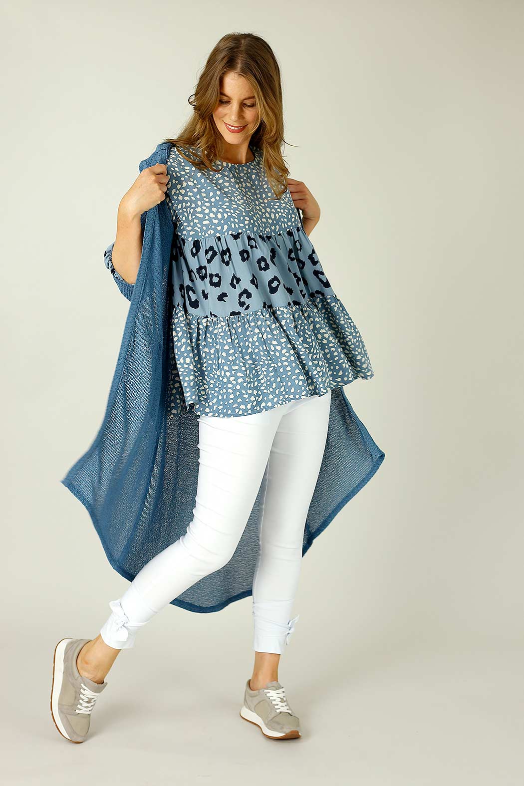 Denim Liberty Knit Travel Cardi
