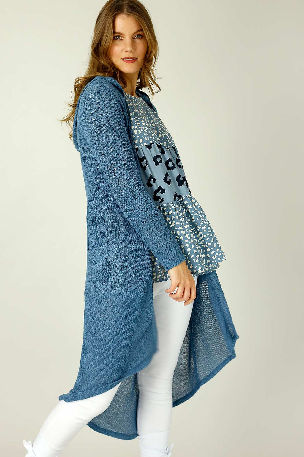 Denim Liberty Knit Travel Cardi