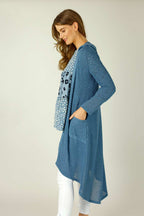 Denim Liberty Knit Travel Cardi