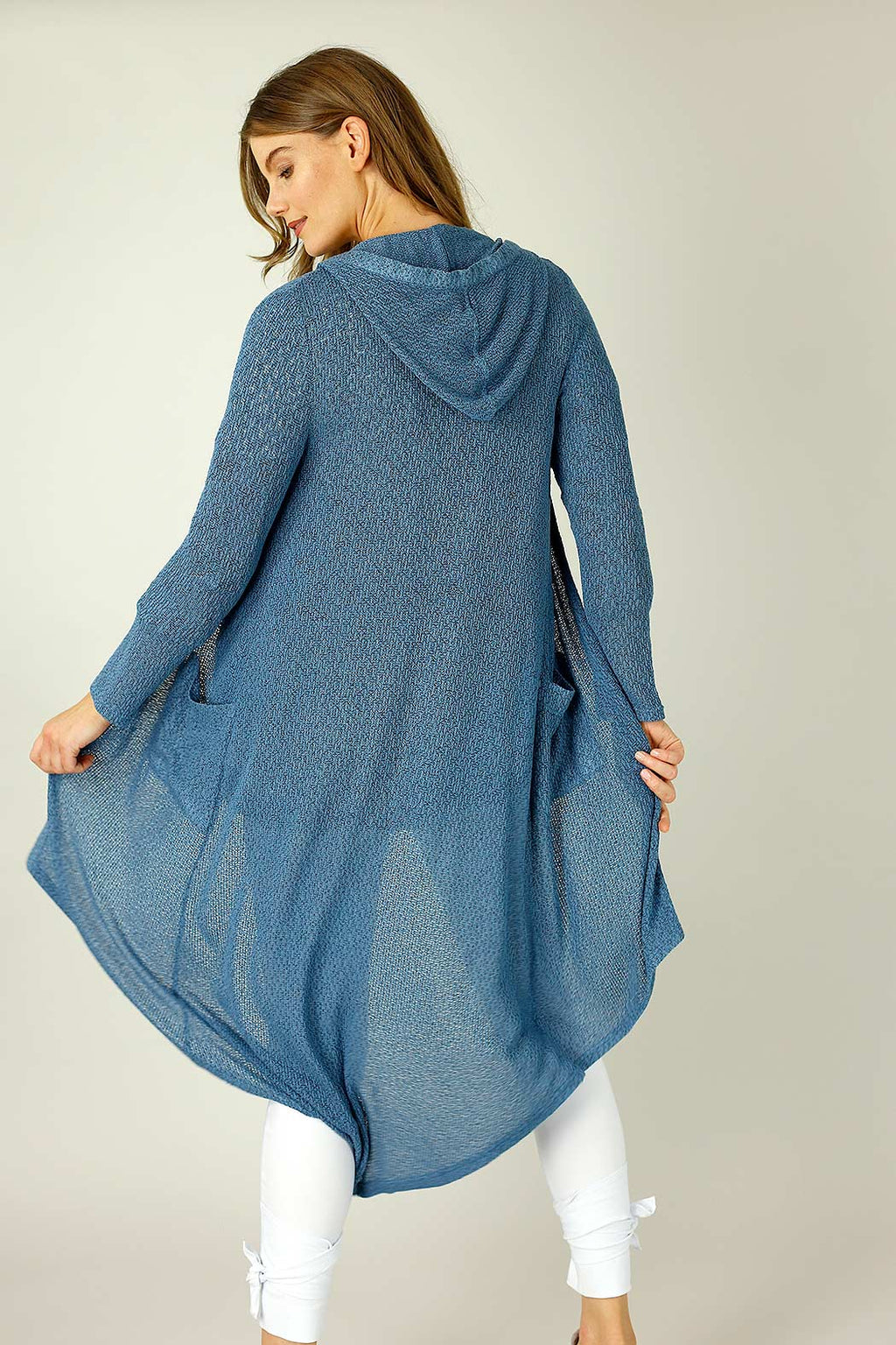 Denim Liberty Knit Travel Cardi