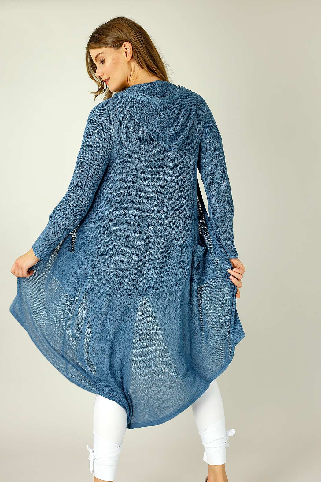 Denim Liberty Knit Travel Cardi