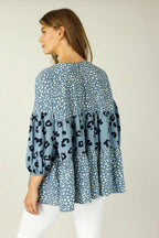 Chambray Nano Patchwork Top - SALE
