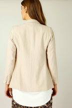 Putty Pinstripe Casablanca Blazer - SALE