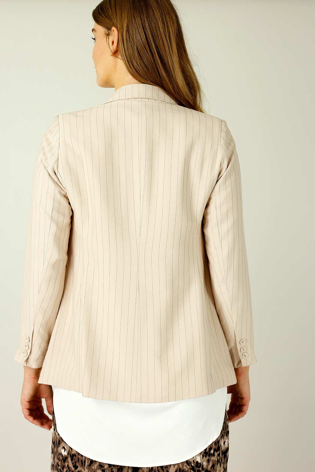 Putty Pinstripe Casablanca Blazer - SALE