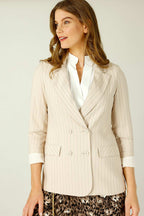Putty Pinstripe Casablanca Blazer - SALE