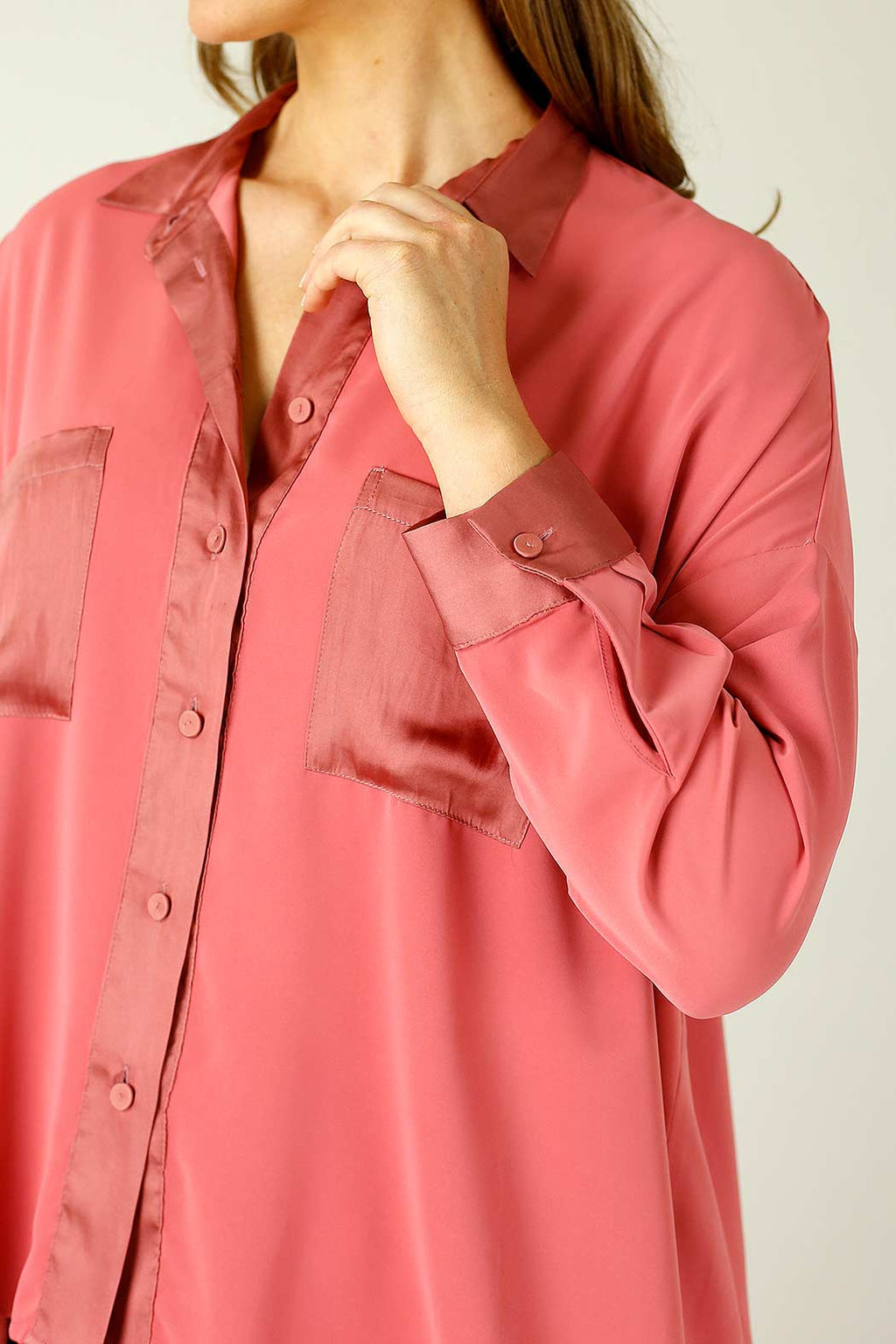 Rose Soft Touch Patchwork Overshirt - SALE