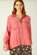 Rose Soft Touch Patchwork Overshirt - SALE