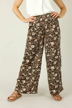 Brown Animal Print Pocket Culotte