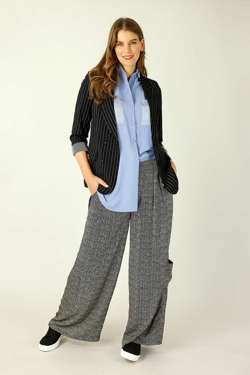 Black Spot Print Pocket Culotte - FINAL SALE