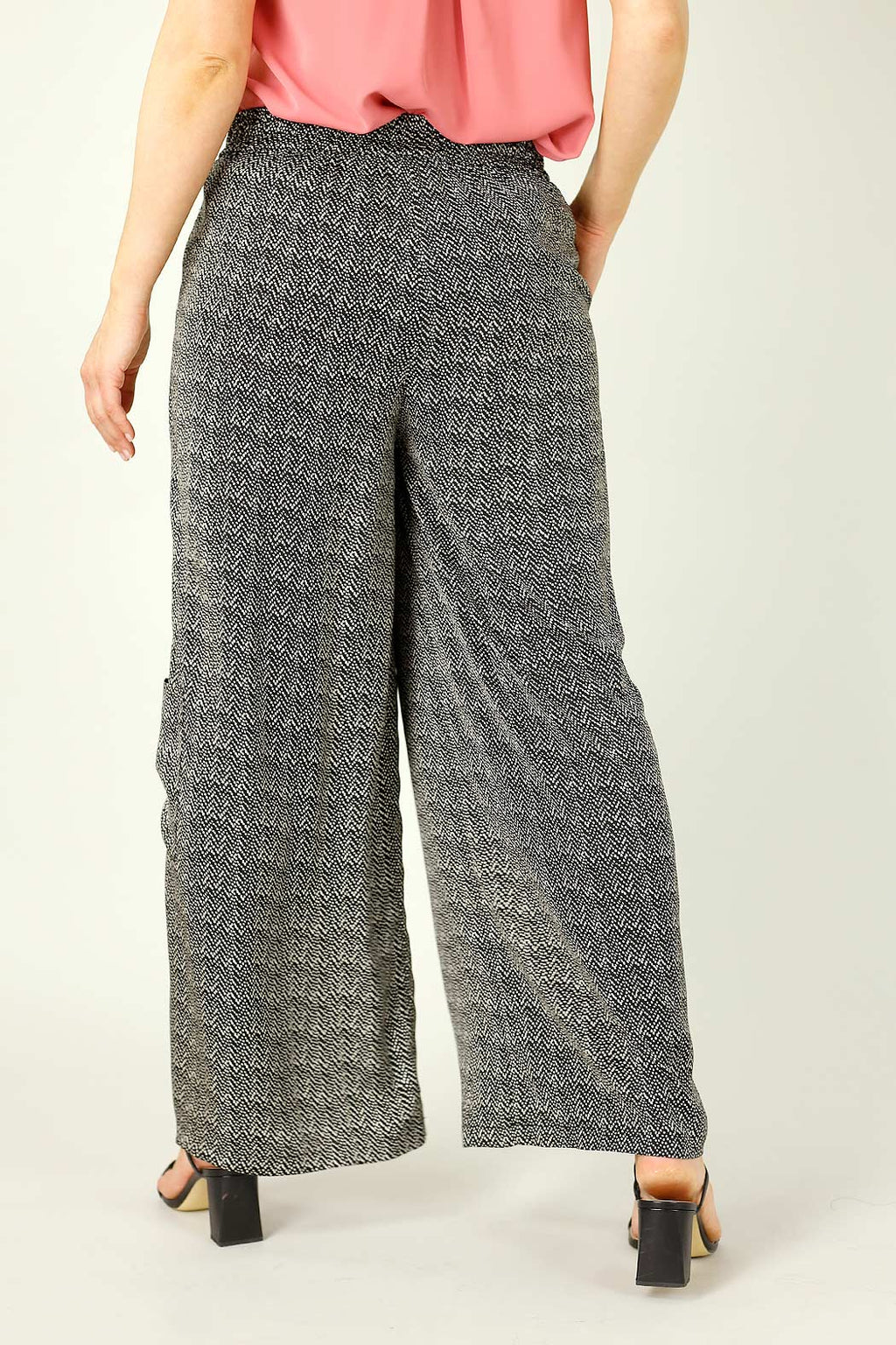 Black Spot Print Pocket Culotte - FINAL SALE