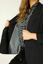 Black Pinstripe Casablanca Blazer - SALE