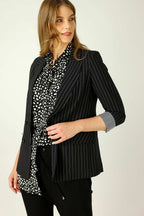 Black Pinstripe Casablanca Blazer - SALE