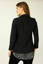 Black Pinstripe Casablanca Blazer - SALE