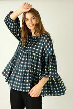 Teal Window Nano Patchwork Top - SALE