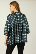 Teal Window Nano Patchwork Top - SALE