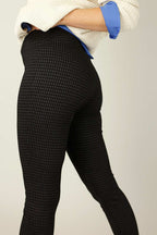 Black Grey Ponte Slim Pant