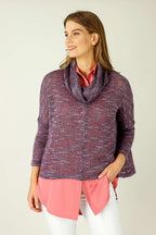 Plum Distressed Cowl Overtop - SALE