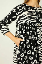 Black & White Nano Patchwork Dress