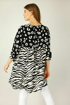 Black & White Nano Patchwork Dress
