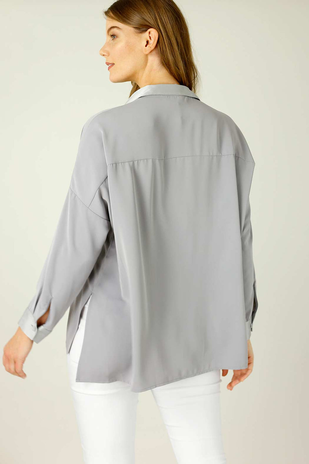 Grey Soft Touch Patchwork Overshirt - SALE