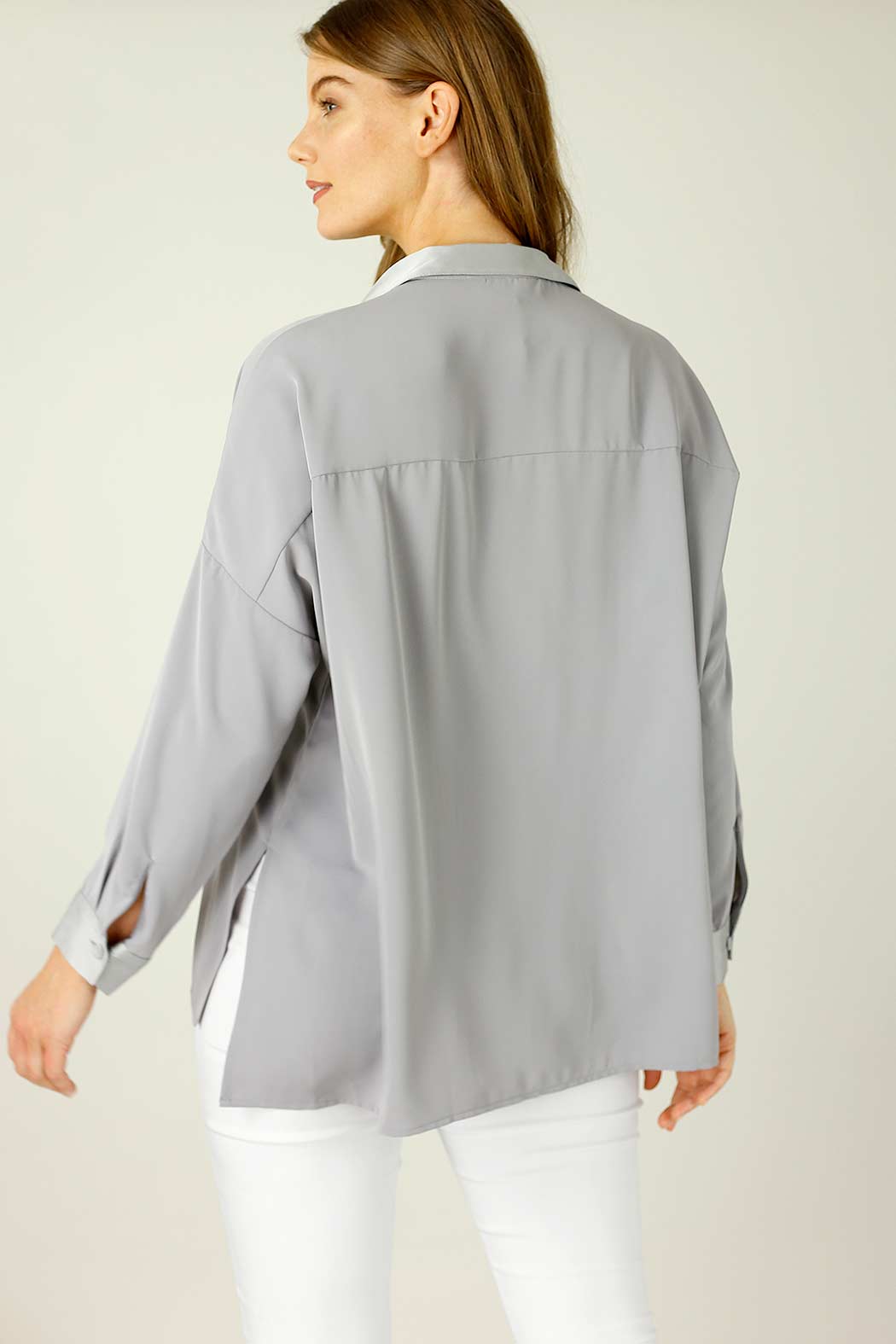 Grey Soft Touch Patchwork Overshirt - SALE