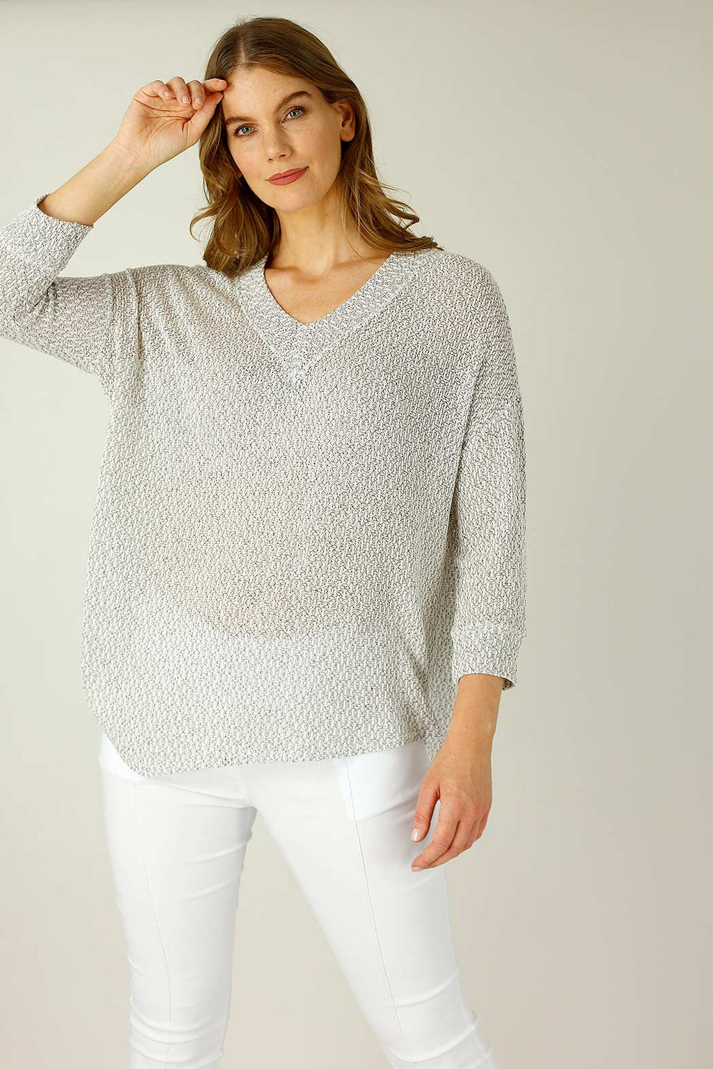 Grey Liberty Knit Vee Overtop - SALE
