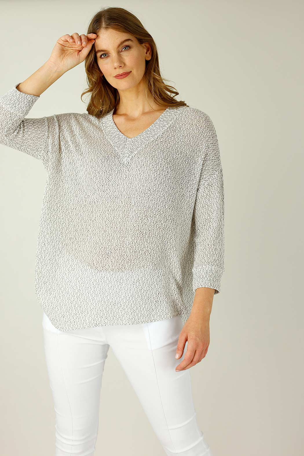 Grey Liberty Knit Vee Overtop - SALE