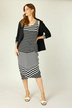 Black & White Stripe Jersey Wonderdress - FINAL SALE