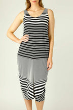 Black & White Stripe Jersey Wonderdress - FINAL SALE