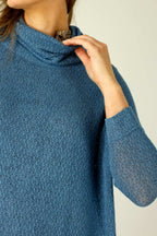 Denim Liberty Knit Turtle Neck