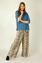 Denim Liberty Knit Turtle Neck