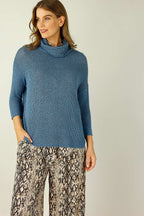 Denim Liberty Knit Turtle Neck