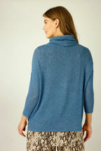 Denim Liberty Knit Turtle Neck