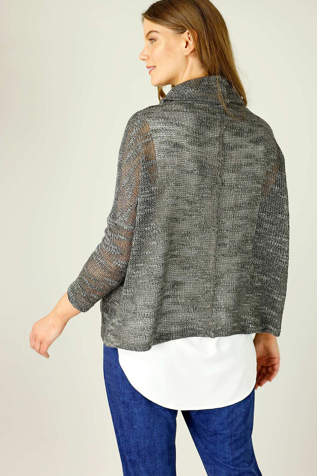 Khaki Distressed Cowl Overtop