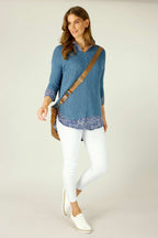 Denim Liberty Knit Vee Overtop
