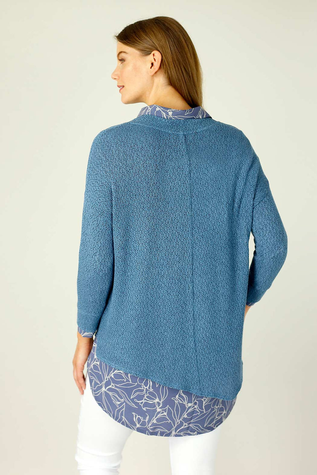 Denim Liberty Knit Vee Overtop
